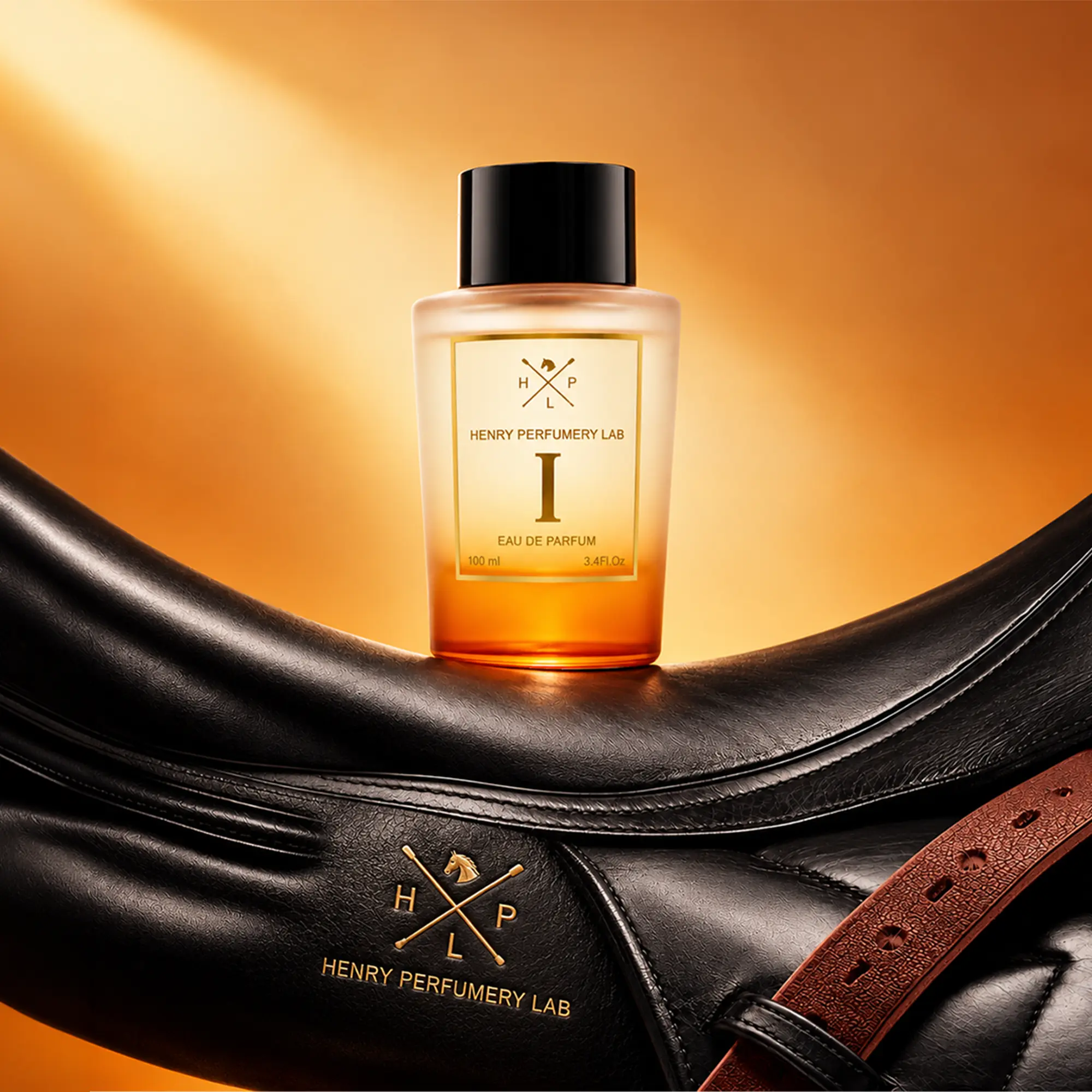 Henry Perfumery Lab No. 1 perfume with an equestrian backdrop